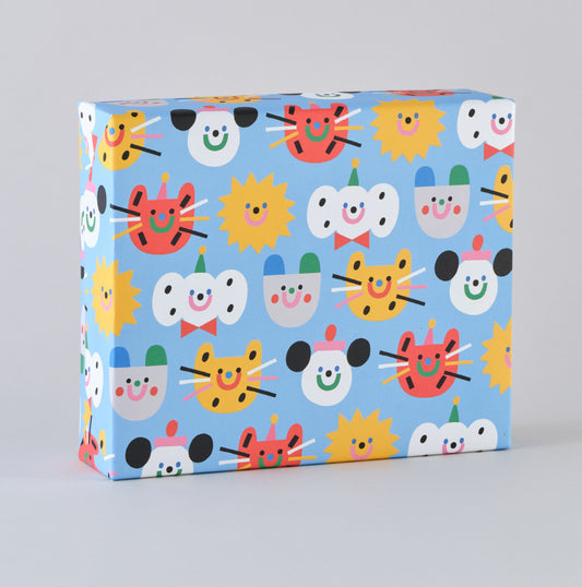 Wrap 'vrolijke feestvrienden' inpakpapier