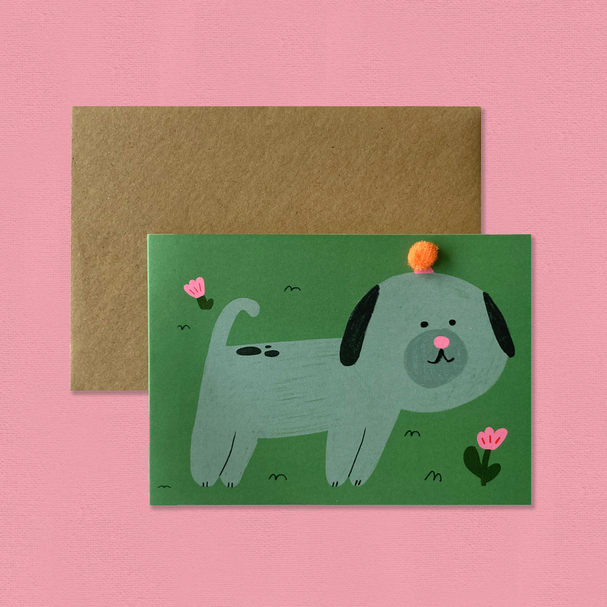 A6 'Feest hondje' wenskaart