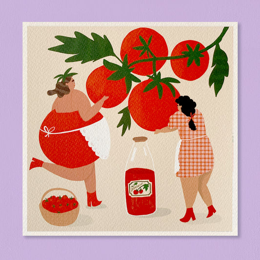 Print tomaten meisjes