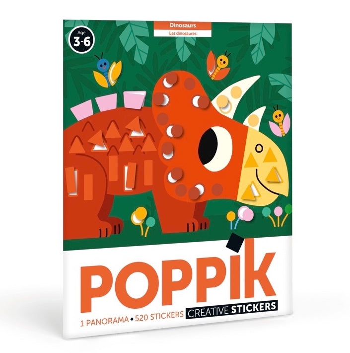 Dinosaurus sticker panorama mozaïek Poppik