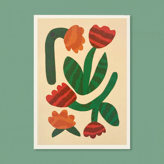A6 'Bloemetjes' postkaart