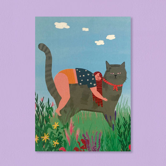 A6 'Droom kat' postkaart