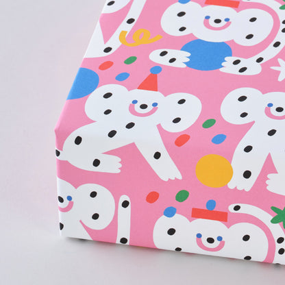 Wrap 'vrolijke feestvrienden' inpakpapier