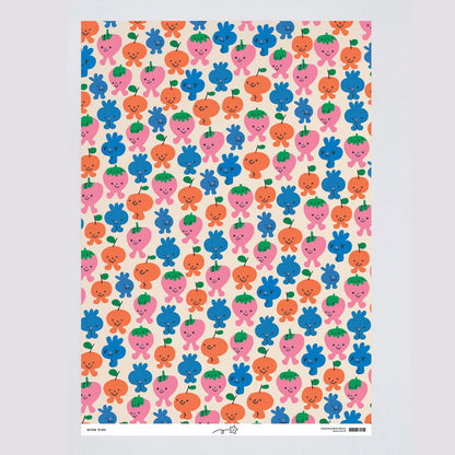 Wrap 'verjaardag fruitjes' inpakpapier
